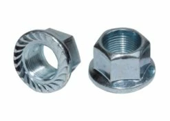 Acier Chromé 2x ECROU DE FIXATION AXE ROUE MOYEU AVANT ARRIERE 5/16" 3/8" M10 CRANTE VELO VTT VTC VILLE ROUTE