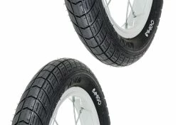 Caoutchouc 2x Pneu Noir 14 X 2.00" (50-254) Lisse ORTEM VENOM Vélo Enfant Junior Mixte Route Chemin