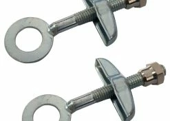 Acier Galvanisé 2x Tendeur De Chaine M6 Vélo Cycle 60mm écrou épaulé Ajusteur Tension à Vis épaisseur Cadre 5mm