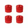 4x CAPUCHON DE VALVE SCHRADER ALUMINIUM ROUGE ANTI-POUSSIERE ROUE JANTE