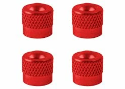 4x CAPUCHON DE VALVE SCHRADER ALUMINIUM ROUGE ANTI-POUSSIERE ROUE JANTE