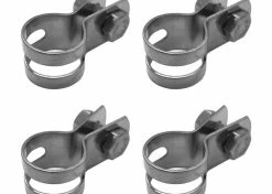 4x COLLIER DE FIXATION SERRAGE H15MM ACIER INOXYDABLE GAINE CABLE CADRE FOURCHE VELO CYCLE VILLE VINTAGE