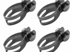 4x COLLIER DE FIXATION SERRAGE Ø26MM OVALE H15MM ACIER INOXYDABLE GAINE CABLE CADRE FOURCHE VELO CYCLE VILLE VINTAGE