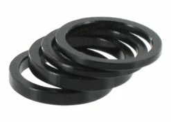 4x Entretoise Direction Potence Velo 1 1/8" 28.6mm Noir Cale Ergonomique 3mm 5mm Aluminium Guidon Vtt Route Ville