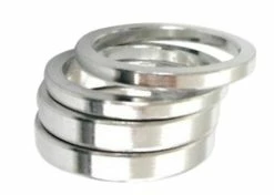 4x Entretoise Direction Potence Velo 1" 25.4mm Argent Cale Ergonomique 3mm 5mm Aluminium Guidon Vtt Route Ville