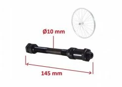Acier Galvanisé AXE DE Roue Velo Universel 10x145 MM MOYEU Arriere Creux VTT Route BMX Fixie SINGLESPEED Vintage Ancien ECROU 10MM 145MM