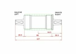 Boitier Pédalier Axe Carré BBS15 127mm -magasin de vélo boitier pedalier axe carre bbs15 127mm 1