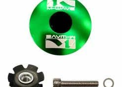 BOUCHON DE DIRECTION ALUMINIUM VERT TUBE 1 1/8" POTENCE CAPOT ETOILE OVERSIZED VELO CYCLE VTT VTC VILLE ROUTE