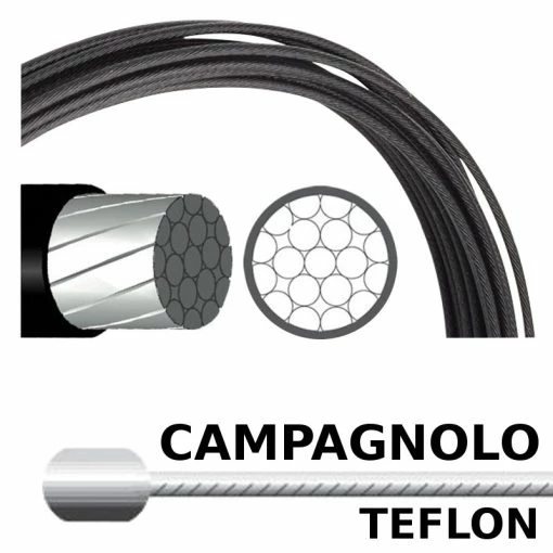 Acier Galvanisé Recouvert D'une Couche De PTFE Câble De Dérailleur CAMPAGNOLO PTFE TEFLON -magasin de vélo cable de derailleur campagnolo ptfe teflon