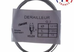 Acier Galvanisé CABLE DE DERAILLEUR VELOX VELO UNIVERSEL 1.2MM 2M SHIMANO SIMPLEX GRIPSHIFT