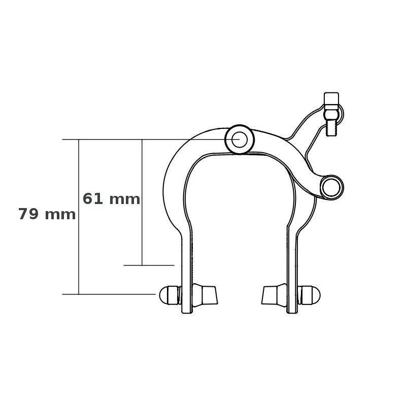 Aluminium Étrier De Frein Traditionnel Roue 650 Avant / Arrière 61 / 79 Mm 4 Aluminium Étrier De Frein Traditionnel Roue 650 Avant / Arrière 61 / 79 Mm – Image 2