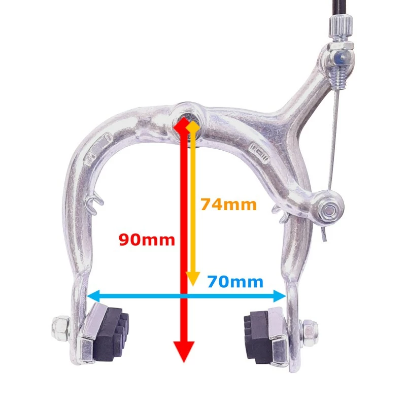 Aluminium Étrier De Frein Traditionnel Caliper Roue Avant Arrière 74-90mm Tirage Latéral Cycle Vintage Ville Course 6 Aluminium Étrier De Frein Traditionnel Caliper Roue Avant Arrière 74-90mm Tirage Latéral Cycle Vintage Ville Course – Image 4