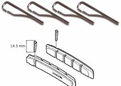Acier Inoxydable Goupille Patin V-brake Type XTR