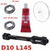 KIT AXE DE ROUE ARRIERE Ø 10mm Lg. 145mm GRAISSE ROULEMENT -magasin de vélo kit axe de roue arriere o 10mm lg 145mm graisse roulement