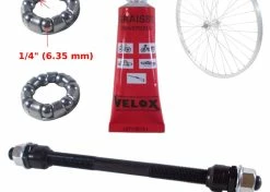 KIT AXE DE ROUE ARRIERE Ø 10mm Lg. 175mm GRAISSE ROULEMENT