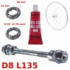 KIT AXE DE ROUE AVANT Ø 8mm Lg. 135mm GRAISSE ROULEMENT -magasin de vélo kit axe de roue avant o 8mm lg 135mm graisse roulement