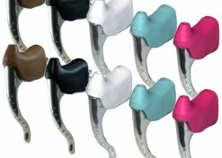 Aluminium KIT LEVIER DE FREIN PERFORE ET REPOSE MAIN PAIRE COCOTTE VINTAGE VELO COURSE 22.2MM ALU