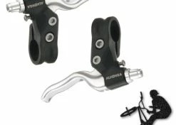 Nylon/Aluminium Leviers De Frein BMX Deux Doigts 70 Mm