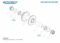 Paire De Roues Route Ritchey Classic Zeta Disc -magasin de vélo paire de roue ritchey classic zeta disque tubeless route gravel randonnee polish brillant argent performance aluminium baroudeur cycles revendeur lyon 8