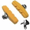 Elastomère Patins De Frein FIXIE BMX 50mm Jaune (paire) -magasin de vélo patins de frein fixie bmx 50mm jaune paire