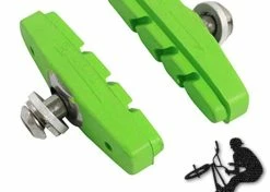 Elastomère Patins De Frein FIXIE BMX 50mm Vert (paire)