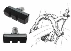 Elastomère Patins De Frein VILLE 40mm (paire)