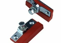 Acier Galvanisé Patins De Freins à Tringles 40mm ROUGE (paire)