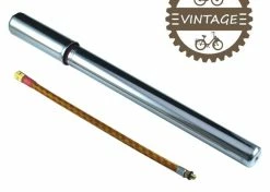 Acier Chromé POMPE ACIER CHROME 380MM RACCORD PRESTA SCHRADER VINTAGE VELO RETRO