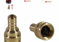 Laiton Raccord SCHRADER De Cartouche CO2