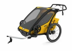 Remorque Vélo Thule Chariot Sport 2 -magasin de vélo remorque velo thule noir jaune