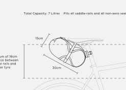 Sacoche De Selle Restrap Adventure Race -magasin de vélo restrap Saddle Bag adventure Race Range sacoche de selle ultra distance baroudeur cycles lyon size