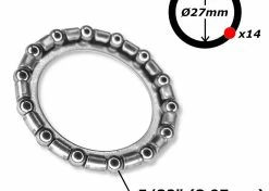 Acier Galvanisé Roulement Cage à Billes 27mm 37mm 14 Billes 5/32" Direction Vélo Cycle Ville Route Vtt -magasin de vélo roulement cage a billes 27mm 37mm 14 billes 532 direction velo cycle ville route vtt 2