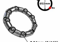 Acier Galvanisé Roulement Cage A Billes 32mm 45mm 9 Billes 5/16" Pédalier Vélo BMX Freestyle -magasin de vélo roulement cage a billes 32mm 45mm 9 billes 516 pedalier velo bmx freestyle 2