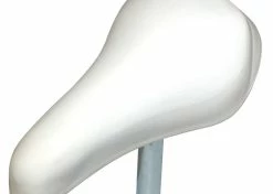 Plastique PP + Acier + Mousse Haute Densité ; Selle Vélo Bmx Enfant Blanc Confort Avec Tige 22mm Draisienne Universelle Femme