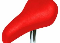 Plastique PP + Acier + Mousse Haute Densité ; Selle Vélo Bmx Enfant Rouge Confort Avec Tige 22mm Draisienne Universelle Femme