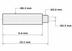 Laiton Serre Câble D4 L4 - D6 L10 -magasin de vélo serre cable d4 l4 d6 l10 1